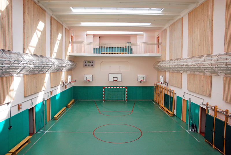 dreamstime_s_34410088 Szkolna hala sportowa - ilustracja dekoracyjna