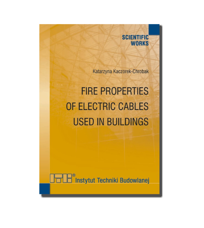 Okładka książki Fire properties of electric cables used in buildings