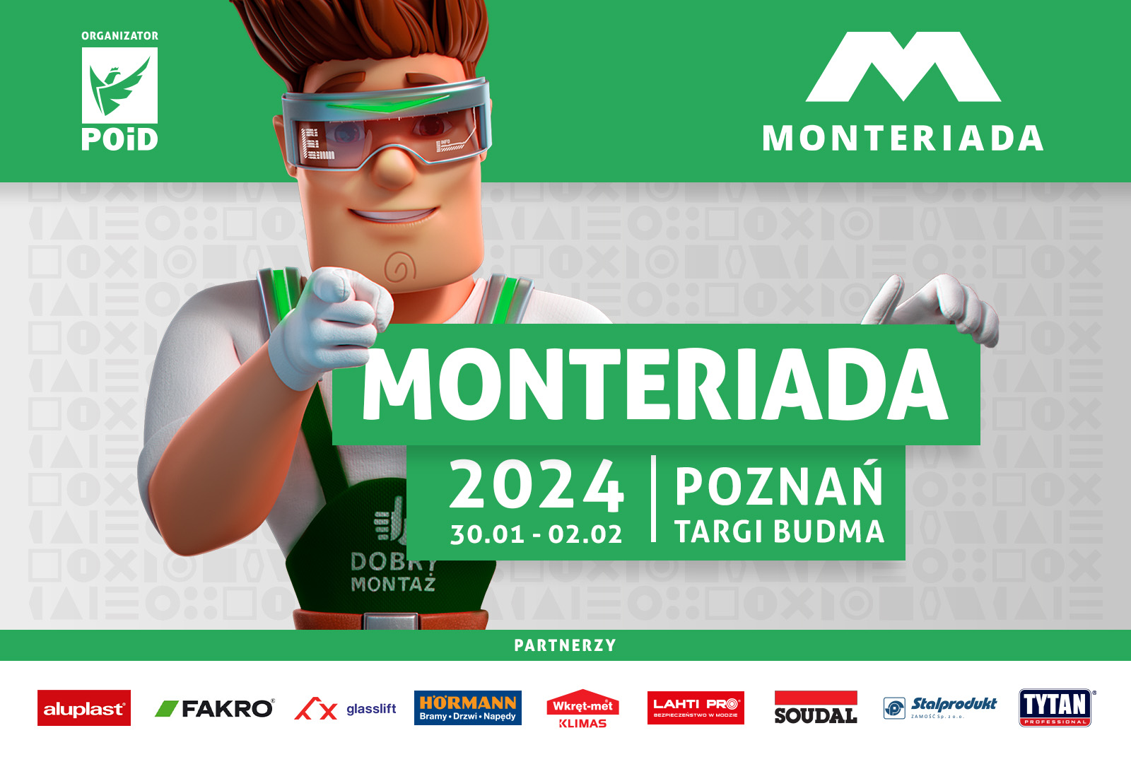 monteriada 30.01-02.02.2024 Poznań Targi BUDMA-baner zapowiedź